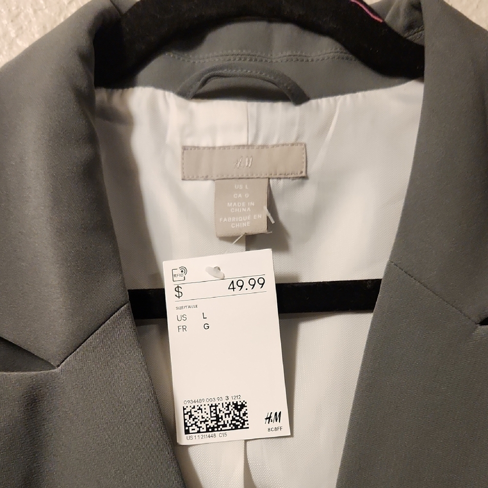 H&M Greenish Grey Blazer. Beautiful Color